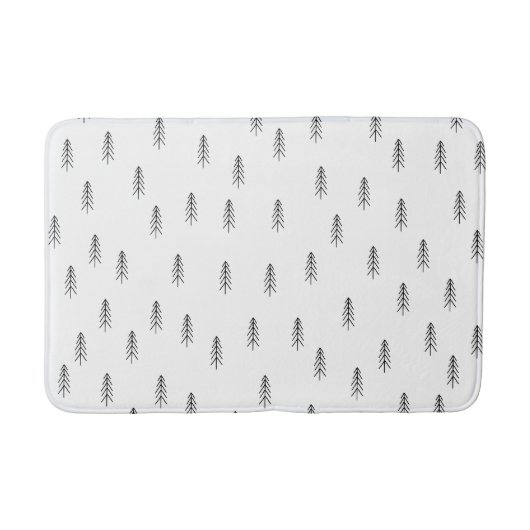 Black and White Bathroom Rug Badematte (Vorderseite)