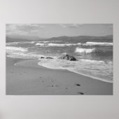Black and White Beach Poster (Vorne)