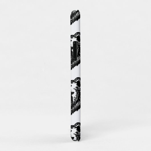 Black and White Bear's Face Ink Drawing Case-Mate iPhone Hülle (Hinten/Rechts)