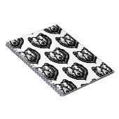 Black and White Bear's Face Ink Drawing Notizblock (Rechte Seite)