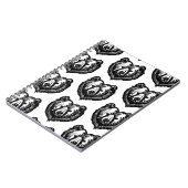 Black and White Bear's Face Ink Drawing Notizblock (Linke Seite)