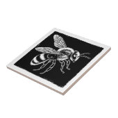 Black and White Bee Fliese (Seite)