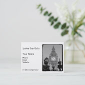 Black and White Big Ben Visitenkarte (Stehend Vorderseite)