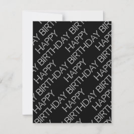 Black and white birthday card feiertagskarte