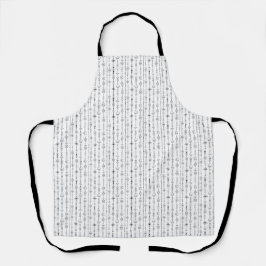 Black and white boho doodle abstract pattern schürze