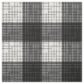 Black and White Bold Checkered Plaid Design  Stoff (Muster)
