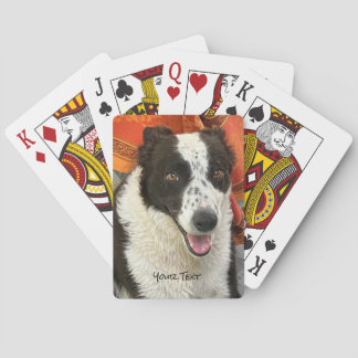Black and White Border Collie Playing Cards Spielkarten