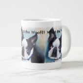 BLACK AND WHITE BOSTON TERRIER Jumbo-Tasse (Vorderseite Rechts)
