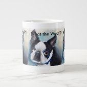 BLACK AND WHITE BOSTON TERRIER Jumbo-Tasse (Vorderseite)