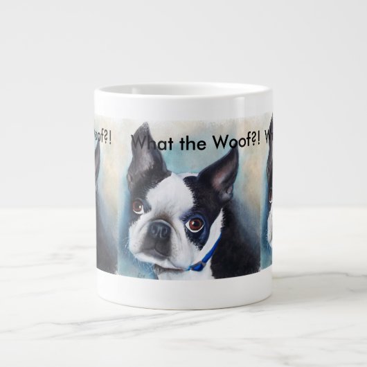 BLACK AND WHITE BOSTON TERRIER Jumbo-Tasse (Vorderseite)