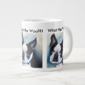 BLACK AND WHITE BOSTON TERRIER Jumbo-Tasse (Vorderseite Rechts)