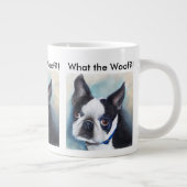 BLACK AND WHITE BOSTON TERRIER Jumbo-Tasse (Rechts)