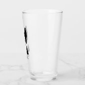 Black and White Boston Terrier Personalisiert Glas (Links)