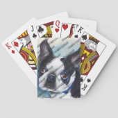 BLACK AND WHITE BOSTON TERRIER SPIELKARTEN (Rückseite)