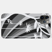 Black and White Botanical Illustration Curved Back Case-Mate iPhone Hülle (Rückseite (Horizontal))