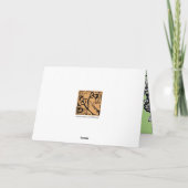 Black and White Bouquet Vielen Dank Dankeskarte (Rückseite)