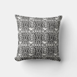 Black and White braided pattern Kissen
