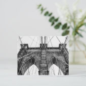 Black and White Brooklyn Bridge Foto NYC Postkarte (Stehend Vorderseite)