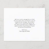 Black and White Budget Wedding Dankeschön Karte (Rückseite)