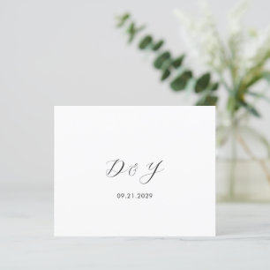 Black and White Budget Wedding Dankeschön Karte