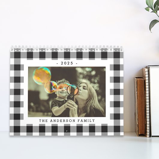 Black and White Buffalo Karo 2025 Foto Kalender