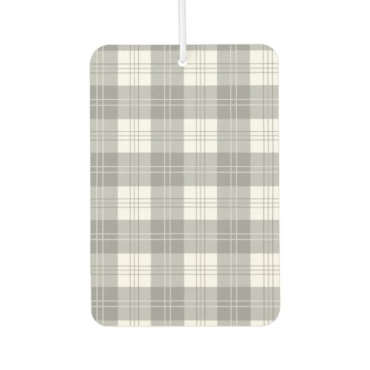 Black and White Buffalo Plaid Autolufterfrischer (Vorderseite)