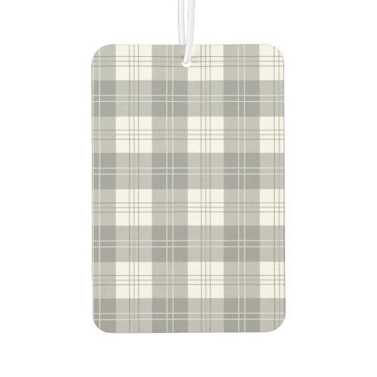 Black and White Buffalo Plaid Autolufterfrischer (Rückseite)