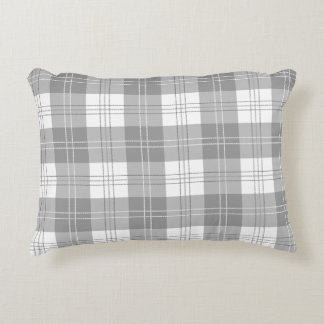 Black and White Buffalo Plaid Dekokissen