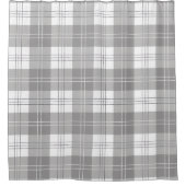 Black and White Buffalo Plaid Duschvorhang (Vorderseite)