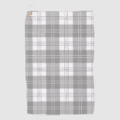 Black and White Buffalo Plaid Golfhandtuch (Vorderseite)