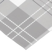 Black and White Buffalo Plaid Kurzer Tischläufer (Ecke)