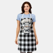Black And White Buffalo Plaid  Schürze (Getragen)