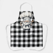 Black And White Buffalo Plaid  Schürze (Vorderseite)