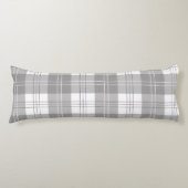 Black and White Buffalo Plaid Seitenschläferkissen (Vorderseite)