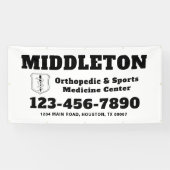 Black and White Business Banner with Logo (Horizontal)