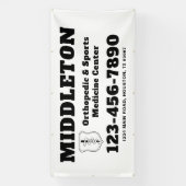 Black and White Business Banner with Logo (Vertikal)