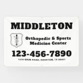 Black and White Business Banner with Logo (Horizontal)