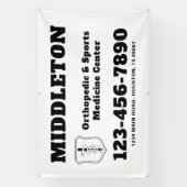 Black and White Business Banner with Logo (Vertikal)