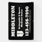 Black and White Business Banner with Logo (Vertikal)