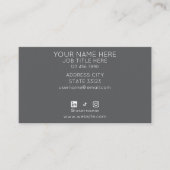 Black and White Business Card Visitenkarte (Vorderseite)