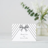 Black and White Business Vielen Dank Visitenkarte (Stehend Vorderseite)