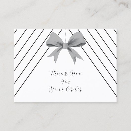 Black and White Business Vielen Dank Visitenkarte (Vorderseite)