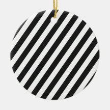 Black and White Candy Stripe Design Ornament