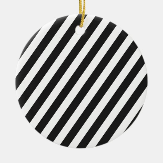 Black and White Candy Stripe Design Ornament (Vorne)