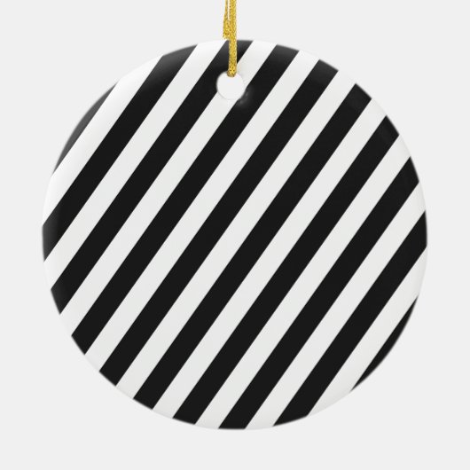 Black and White Candy Stripe Design Ornament (Hinten)