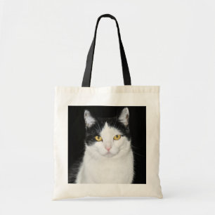 Black and White Cat Portrait Tragetasche
