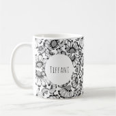 Black And White Chamomile Coffee Mug Kaffeetasse (Links)