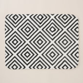 Black and white checked digital wallpaper sherpadecke (Vorderseite (Horizontal))