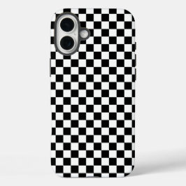 Black and white checkerboard pattern  iPhone 16 plus hülle