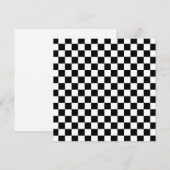 Black and white checkerboard pattern  dankeskarte (Vorne/Hinten)